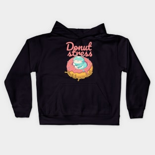 Cute cat Donut Stress Just Do Your Best #1 Kids Hoodie